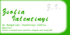 zsofia valentinyi business card